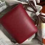 Constance18 wine red imported beeswax thread sewing original hardware Epsom leather