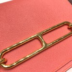 Roulis 24 cm Epsom Leather CC93 Flamingo Pink Gold Buckle