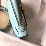 Mini second generation u2 breeze blue original epsom leather gold buckle silver buckle