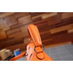 Kelly doll doll bag 17cm swift orange spell coffee silver buckle