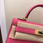 Mini second generation 8w lipstick powder original epsom leather gold buckle silver buckle