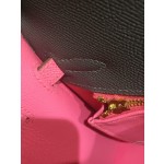 Kelly25cm gold epsom leather tinware gray lipstick powder