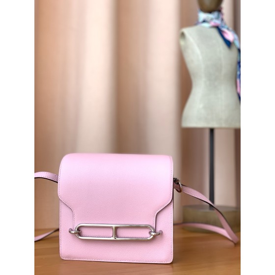 Roulis cherry blossom pink 19cm silver buckle evercolor leather