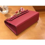 Minikelly Epsom Palm Leather Garnet Red