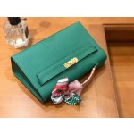 Minikelly Epsom Palm Leather Velvet Green