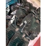 Hermès makes exclusive leather glossy American alligator:6O cypress green