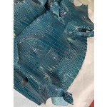 Hermès makes exclusive leather glossy American alligator:bosphorus green