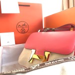 Constance23cm lipstick powder silver buckle swift leather