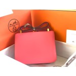 Constance23cm lipstick powder silver buckle swift leather