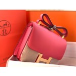 Constance23cm lipstick powder silver buckle swift leather