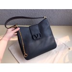Valentino VSLING Textured Calfskin Shoulder Bag Leather Shoulder Model: 0802L