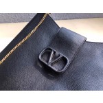 Valentino VSLING Textured Calfskin Shoulder Bag Leather Shoulder Model: 0802L