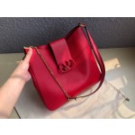 Valentino VSLING Textured Calfskin Shoulder Bag Leather Shoulder Model: 0802L