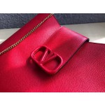Valentino VSLING Textured Calfskin Shoulder Bag Leather Shoulder Model: 0802L