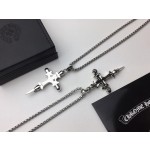 Croix Heart Skeleton Cross Necklace