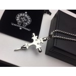 Croix Heart Skeleton Cross Necklace
