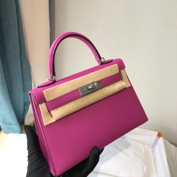 Mini second generation 9i magnolia powder original epsom leather silver buckle