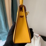 Mini II 9D Amber Yellow Original Epsom Leather Gold Buckle
