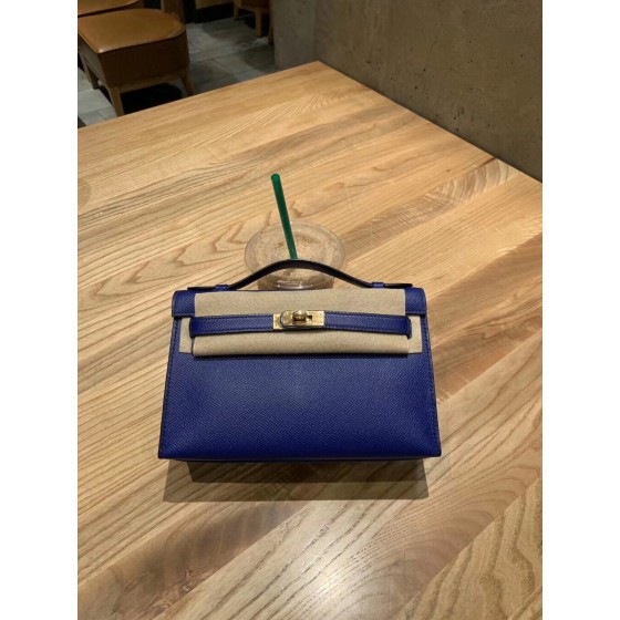 Minikelly Epsom Palm Leather Electric Blue