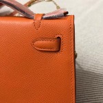 Minikelly Epsom Palm Leather Orange