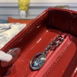 DIOR Lady Seven Grid Daifei Wine Red Lacquer Gold