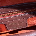 DIOR Lady Seven Grid Daifei Wine Red Gold Buckle