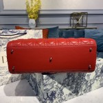 Dior Lady Seven Grid Princess Red Sheep Silver