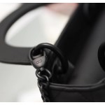Three compartments So black🖤 Lady Dior Ultra Mat Pocket Handbag