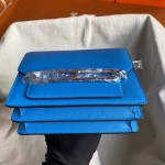 Roulis 19cm northern blue gold and silver buckle spot Evercolor leather