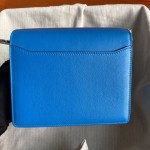 Roulis 19cm northern blue gold and silver buckle spot Evercolor leather