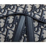 Dior Oblique Old Flower Saddle Handbag