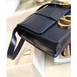 Montaigne oil-waxed sheepskin navy blue