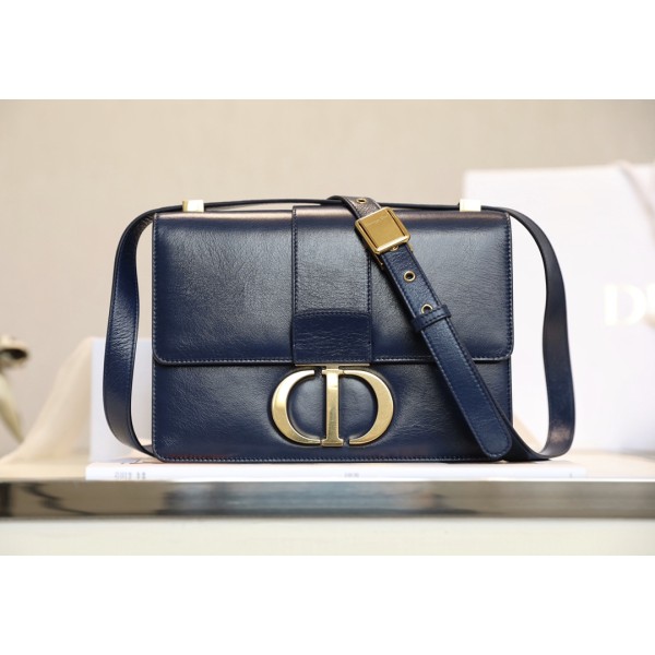 Montaigne oil-waxed sheepskin navy blue