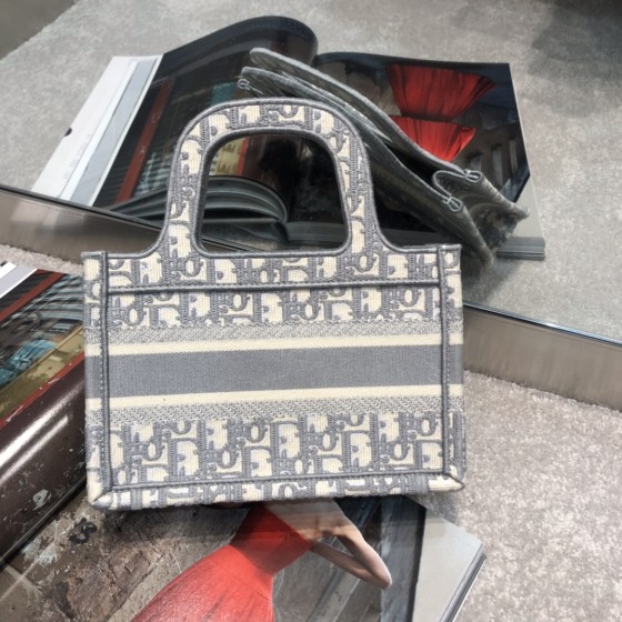 Mini Book tote letter gray