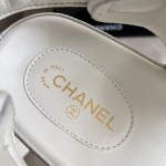 CHANEL Classic Enamel Colorful Button Velcro Sandals