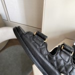 CHANEL Classic Enamel Colorful Button Velcro Sandals