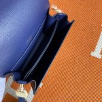 Roulis 19cm dark blue gold and silver buckle spot Evercolor leather