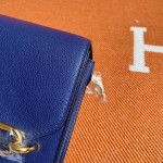 Roulis 19cm dark blue gold and silver buckle spot Evercolor leather