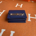 Roulis 19cm dark blue gold and silver buckle spot Evercolor leather