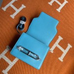 Roulis 19cm northern blue gold and silver buckle spot Evercolor leather