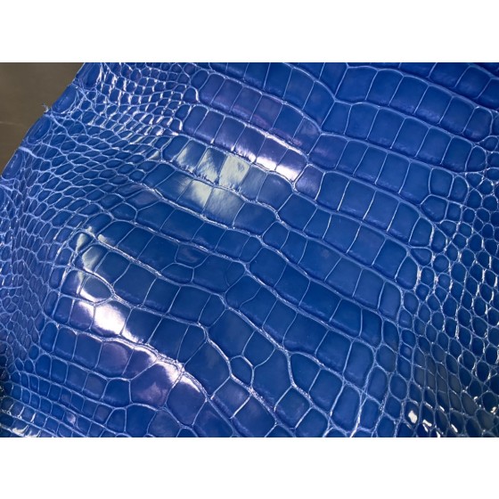 Hermès makes exclusive leather glossy American alligator: Greek Blue～KL19