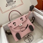 Kelly doll doll bag swift cherry blossom pink silver buckle