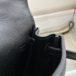 Kelly doll doll bag swift black silver buckle