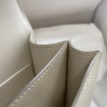 Constance19 epsom leather milkshake white gold buckle