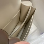 Constance19 epsom leather milkshake white gold buckle