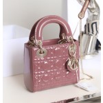𝙇𝙖𝙙𝙮 𝘿𝙞𝙤* hibiscus powder Patent leather cow leather mini handbag