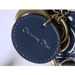 𝙇𝙖𝙙𝙮 𝘿𝙞𝙤* Denim blue Patent leather cow leather mini handbag