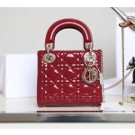 Lady Dior In Stock ❖ Patent Leather Cherry Red