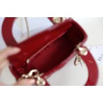 Lady Dior In Stock ❖ Patent Leather Cherry Red