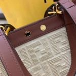 FENDI latest double FF flannel peekaboo X-tote
